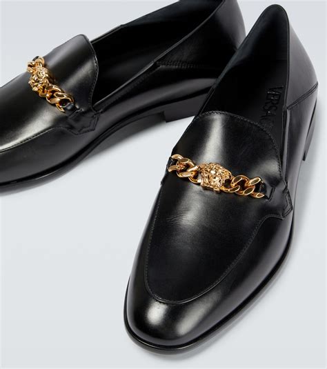 versace medusa chain loafers|versace penny loafers.